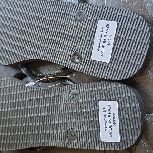 NWT Havaianas STARS Slim Metallic Print Flip Flop size 9/10 - Picture 6 of 6